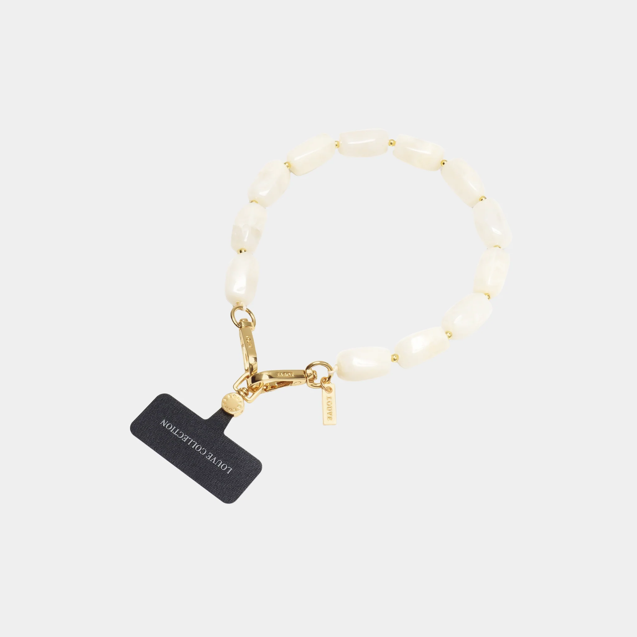 Universal Phone Strap Connector + Abbey Off-White Wristlet - Image 11