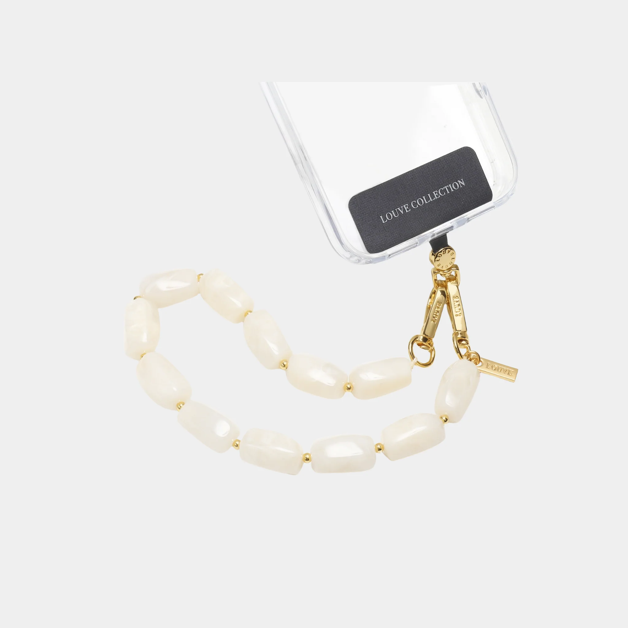 Universal Phone Strap Connector + Abbey Off-White Wristlet - Image 5