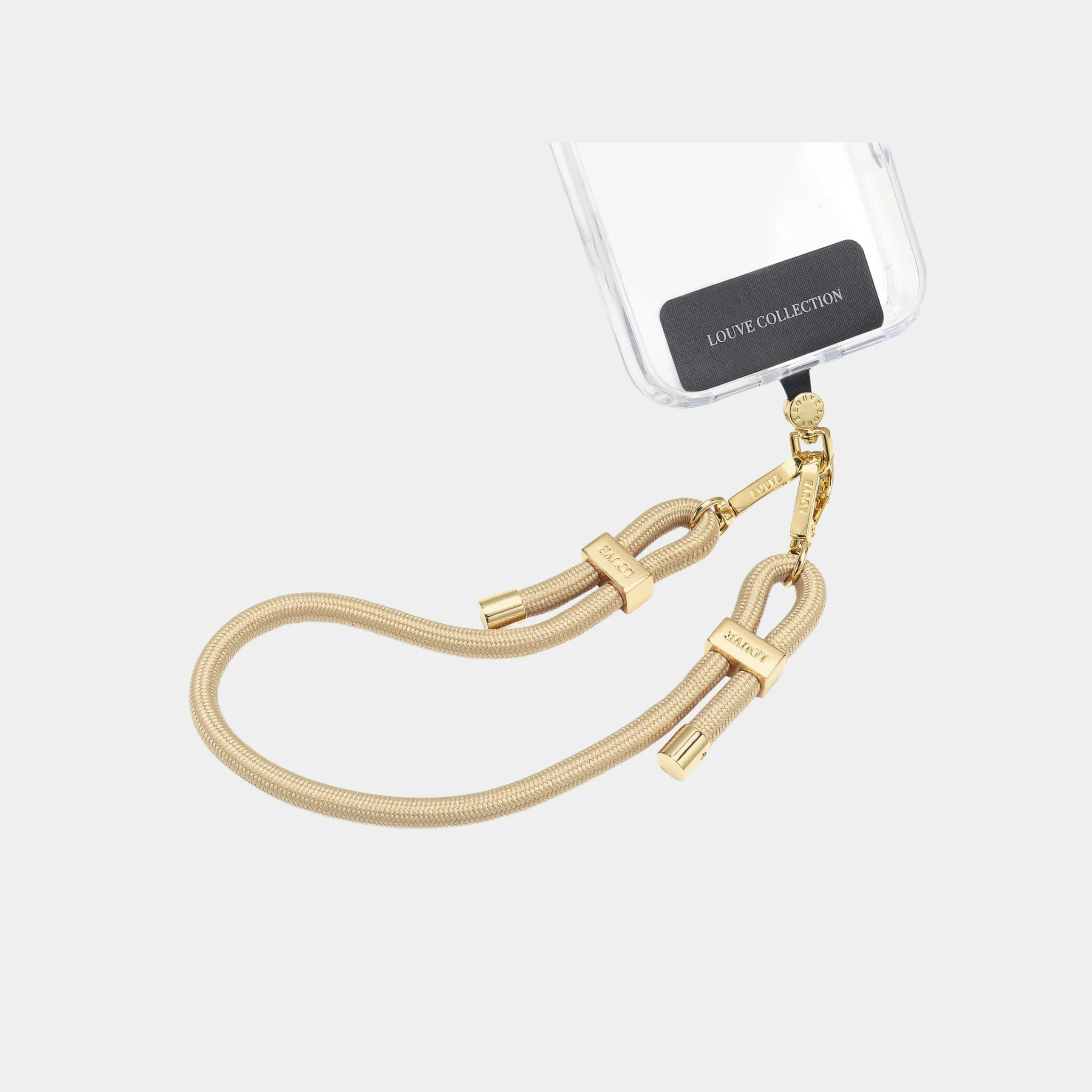 Universal Phone Strap Connector + Bisque Beige Wristlet - Image 7