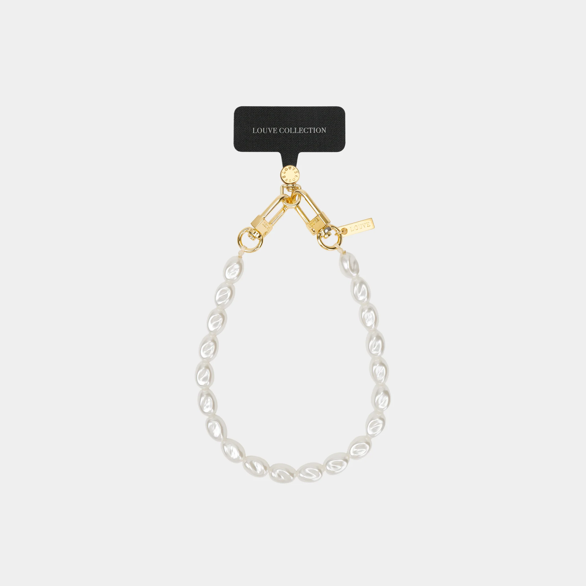 Universal Phone Strap Connector + Pearl Wristlet